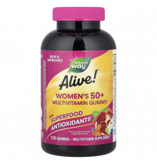 Мультивітаміни для жінок після 50, Women's 50+ Gummy Vitamins, Nature's Way, 130 жувальних цукерок