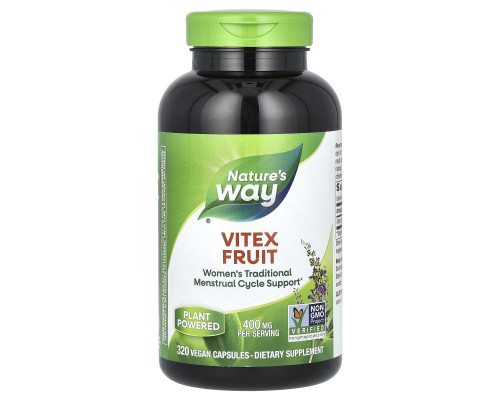 Вітекс, Авраамове дерево, Vitex Fruit, Nature's Way, 400 мг, 320 капсул