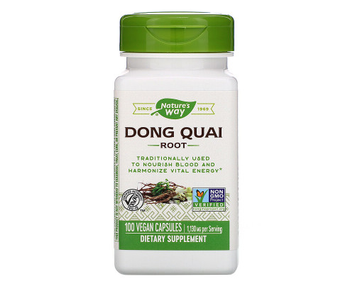 Дягіль лікарський, Dong Quai Root, Nature's Way, корінь, 1130 мг, 100 капсул (565 мг у капсулі)