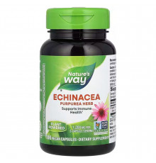 Ехінацея пурпурна, Echinacea Purpurea Herb, Nature's Way, 1200 мг, 100 веганських капсул (400 мг на капсулу)