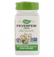 Піретрум дівочий, Feverfew Herb, Nature's Way, 380 мг, 100 веганських капсул