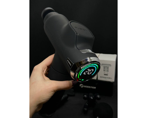 Професійний ударний перкусійний масажер Booster Fusion Black Pro – чорний, для масажу тіла.