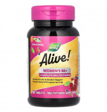 Мультивітаміни для жінок віком від 50 років, Alive! Women's 50+, Nature's Way, 50 таблеток