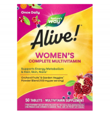 Мультивітаміни для жінок, Alive! Women's Complete Multivitamin, Nature's Way, 50 таблеток