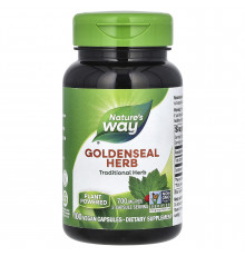 Гідрастис канадський, жовтокорінь, Goldenseal Herb, Nature's Way, 700 мг, 100 вегетаріанських капсул (350 мг у капсулі)