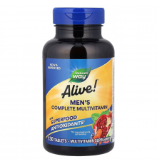 Мультивітаміни для чоловіків, Alive!® Men's Complete Multivitamin, Nature's Way, повний комплекс, 130 таблеток