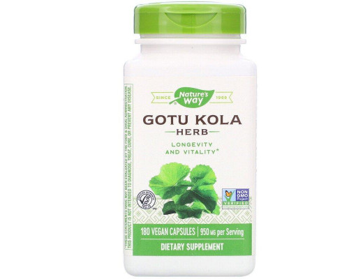 Готу кола, Gotu Kola Herb, Nature's Way, 180 капсул (475 мг в 1 капсулі)