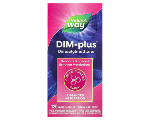 Метаболізм естрогенів, DIM-plus, Estrogen Metabolism, Nature's Way, 120 капсул