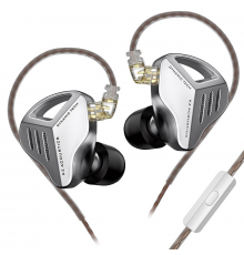 Навушники KZ ZVX з мікрофоном silver