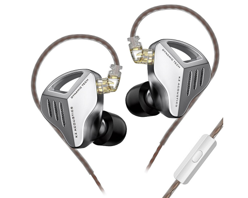 Навушники KZ ZVX з мікрофоном silver