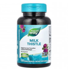 Розторопша плямиста, Milk Thistle, Nature's Way, 120 веганських капсул
