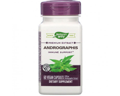 Андрографіс, Andrographis, Nature's Way, 300 мг, 60 веганських капсул