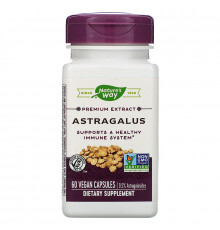 Астрагал, Astragalus, Nature's Way, стандартизированный, 60 веганских капсул