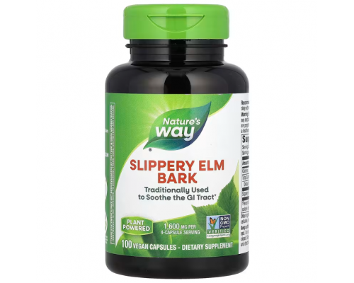 Слизький в'яз (Slippery Elm Bark), Nature's Way, 1600 мг, 100 веганських капсул (400 мг на капсулу)