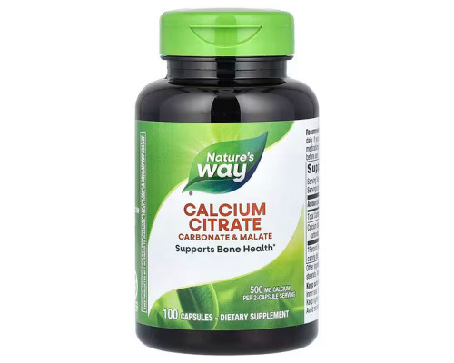 Цитрат кальцію, Calcium Citrate, Nature's Way, 500 мг, 100 капсул (250 мг на капсулу)