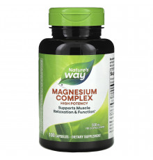 Магній цитрат, Magnesium Complex, Nature's Way, 500 мг, 100 капсул (250 мг у капсулі)