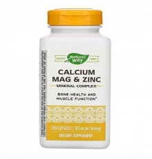 Кальцій Магній Цинк, Calcium, Mag & Zinc, Nature's Way, 765 мг, 250 капсул