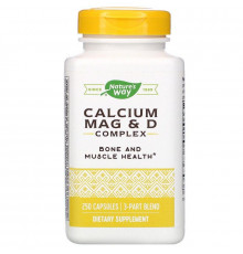 Кальцій, магній і вітамін D, Calcium Mag & D, Nature's Way, 250 капсул
