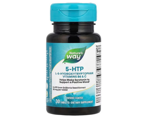 5-НТР, 5-HTP, Nature's Way, 100 мг, 30 таблеток (50 мг у таблетці)
