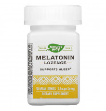 Мелатонін, Melatonin, Nature's Way, 2,5 мг, 100 веганських льодяників