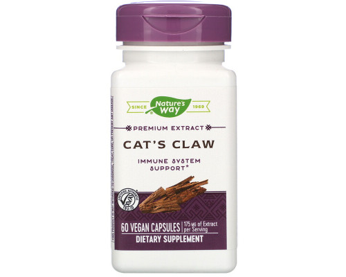 Котячий кіготь, Cat's Claw, Nature's Way, 175 мг, 60 капсул