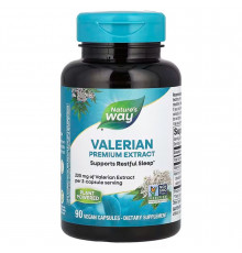 Валеріана, Valerian, Nature's Way, преміум екстракт, 220 мг, 90 веганських капсул (110 мг у капсулі)