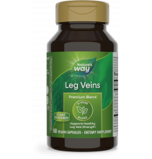 Підтримка здорової сили вен ніг, Leg Veins, Nature's Way, преміум-суміш, 60 вегетаріанських капсул