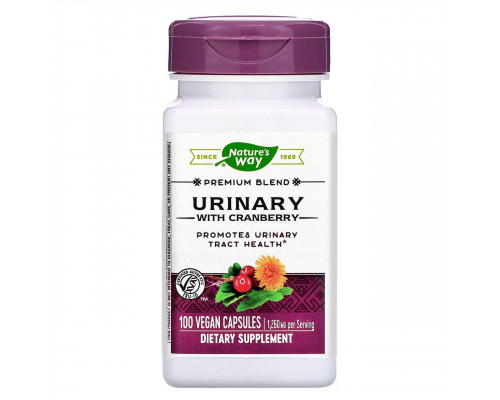 Журавлина для сечових шляхів, Urinary with Cranberry, Nature's Way, 100 веганських капсул