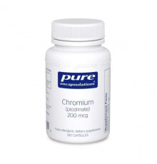 Хром (піколінат), Chromium (picolinate), Pure Encapsulations, для підтримки здорового метаболізму ліпідів та глюкози, 200 мкг, 180 капсул