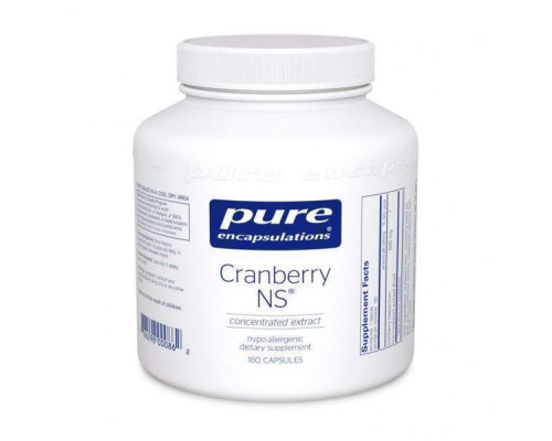 Журавлина NS, Cranberry NS, Pure Encapsulations, для підтримки здоров'я сечовивідних шляхів, 180 капсул