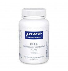 ДГЕА, DHEA, Pure Encapsulations, підтримка імунітету, спалювання жиру, гормонального балансу та емоційного благополуччя, 10 мг, 60 капсул