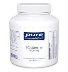 L-глютамин, l-Glutamine, Pure Encapsulations, для поддержки мышечной массы и желудочно-кишечного тракта, 1000 мг, 90 капсул