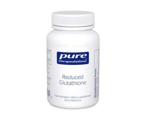 Глутатіон знижений, Reduced Glutathione, Pure Encapsulations, для здоров'я клітин та функції печінки, 120 капсул