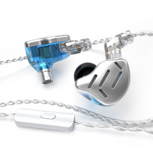 Навушники KZ ZAX з мікрофоном silver