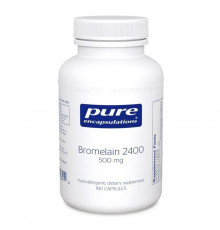 Бромелайн 2400, Bromelain, Pure Encapsulations, 500 мг, 180 капсул