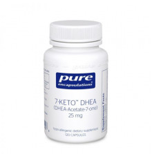 7-Кето Дегидроэпиандростерон, 7-Keto DHEA, Pure Encapsulations, поддержка термогенеза и здоровья организма, 25 мг, 120 капсул