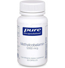 Вітамін В12 (метилкобаламін), Methylcobalamin Advanced Vitamin B12, Pure Encapsulations, для підтримки пам'яті, нервової системи та когнітивного здоров'я, 60 капсул