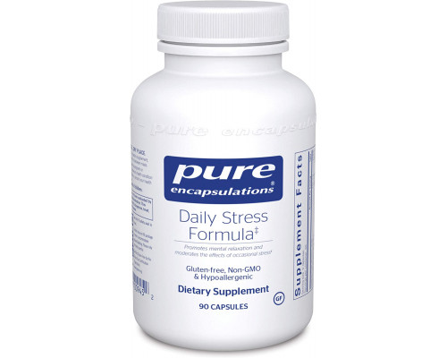 Антистресова формула, Daily Stress Formula, Pure Encapsulations, для щоденного зняття стресу, 90 капсул