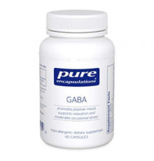 ГАМК, GABA, Pure Encapsulations, підтримка релаксації та зменшення випадкового стресу, 60 капсул