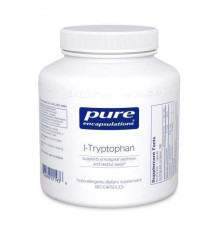 L-триптофан, l-Tryptophan, Pure Encapsulations, повышает уровень серотонина для эмоционального благополучия и спокойного сна, 180 капсул
