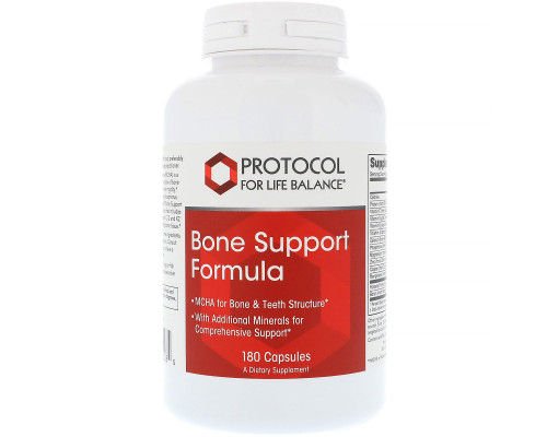 Підтримка кісток, Bone Support Formula, Protocol for Life Balance, комплексна формула з MCHA, 180 капсул