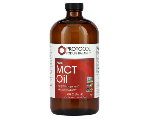 Олія MCT, Pure MCT Oil, Protocol for Life Balance, чиста, 946 мл