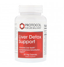Підтримка детоксикації печінки, Liver Detox Support, Protocol for Life Balance, 90 вегетаріанських капсул