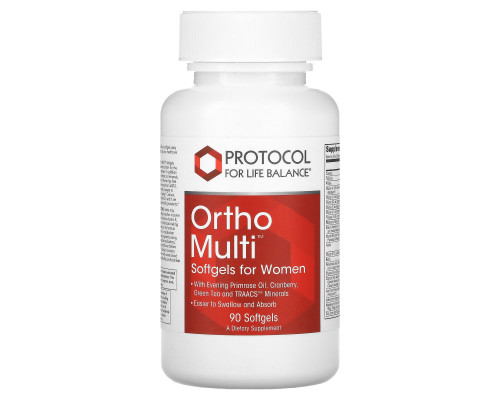Мультивітаміни для жінок, Ortho Multi for Women, Protocol for Life Balance, 90 гелевих капсул