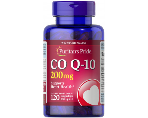 Коензим Q10, CO Q-10, Puritan's Pride, 200 мг, 120 гелевих капсул