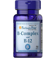 Вітаміни групи В, Vitamin B-Complex and Vitamin B-12, Puritan's Pride, 90 таблеток