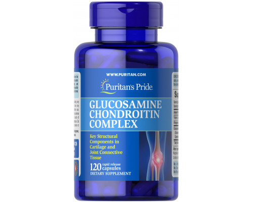 Глюкозамін хондроїтин, Glucosamine Chondroitin Complex, Puritan's Pride, 120 капсул