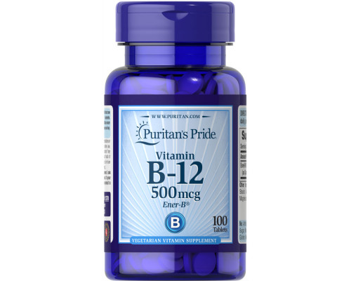 Вітамін В-12, Vitamin B-12, Puritan's Pride, 500 мкг, 100 таблеток