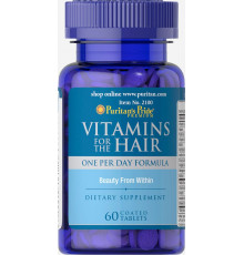 Витамины для волос, Vitamins for the Hair, Puritan's Pride, 60 таблеток