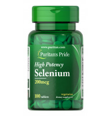Селен, Selenium, Puritan's Pride, 200 мкг, 100 таблеток